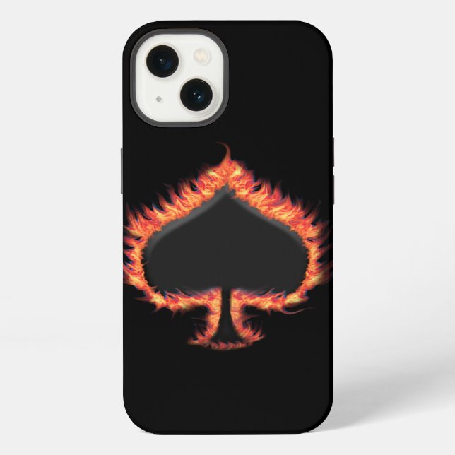 Pik Flammen iPhone Hülle (Rückseite)