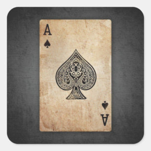 Pik-Kissen Quadratischer Aufkleber