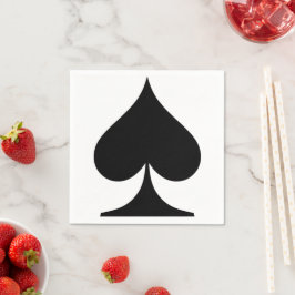 Pik Playing Card Black Symbol Serviette