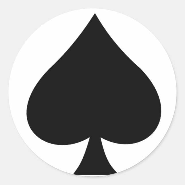 pik runder aufkleber (Vorderseite)