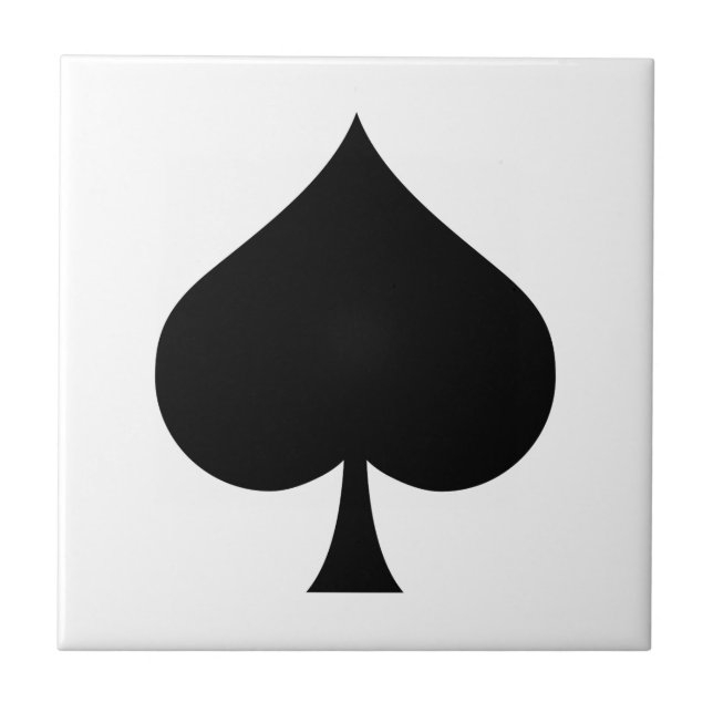 Pik-Symbol Fliese (Vorderseite)