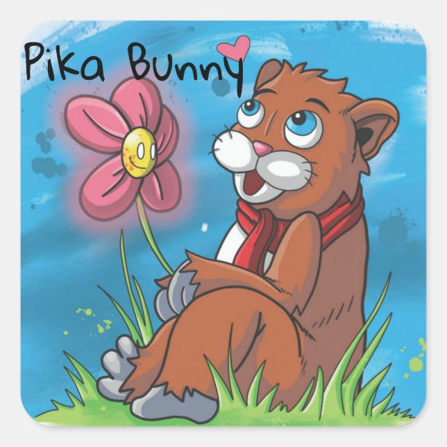 Pika Bunny Stickers (Vorderseite)