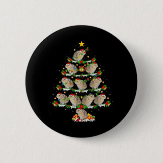 Pika Lover Xmas Lichter Pika Weihnachtsbaum Button