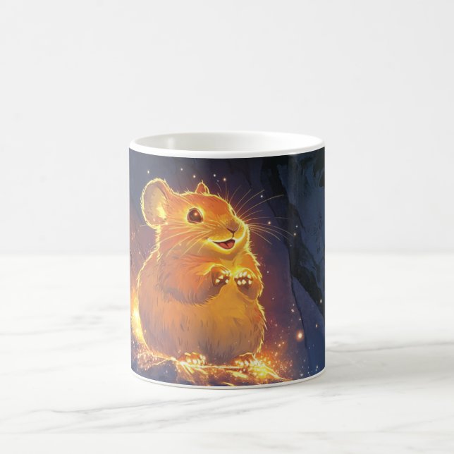 pika wird mit orangefarbenem Fell dargestellt  Kaffeetasse (Mittel)