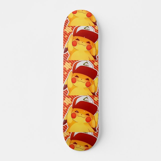 Pikachu-Trainerkappe  Skateboard (Vorne)