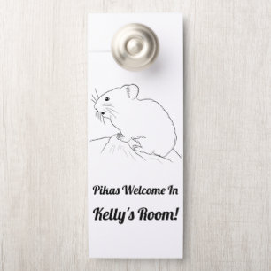 Pikas Herzlich Willkommen im neuen NAMENSZIMMER! Türanhänger