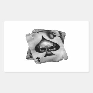 Pikass-Schädel Rechteckiger Aufkleber