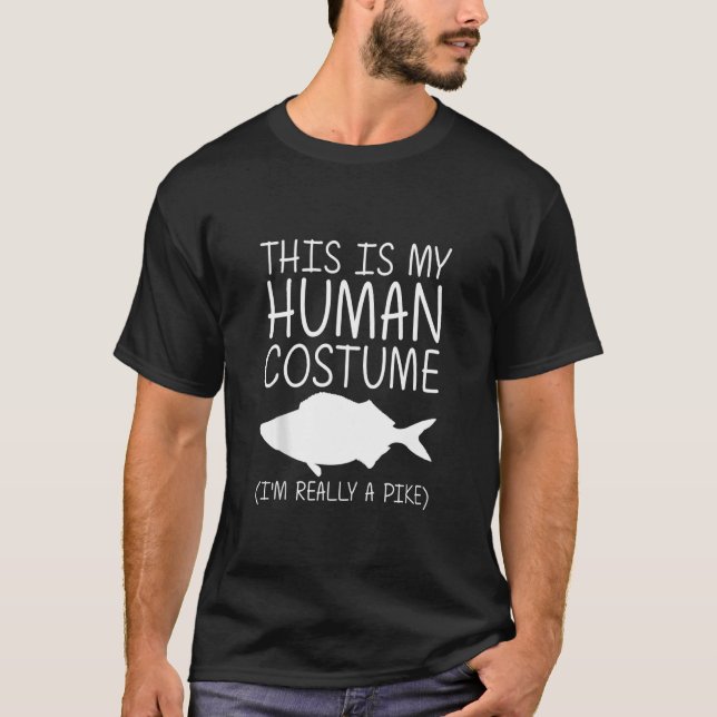 Pike Easy Halloween menschliche Kostüme Pickerel F T-Shirt (Vorderseite)