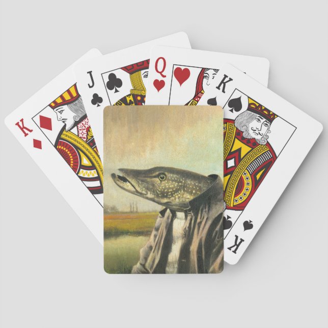 Pike Fish Character Playing Cards Spielkarten (Rückseite)