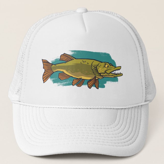 Pike Fish Truckerkappe (Vorderseite)