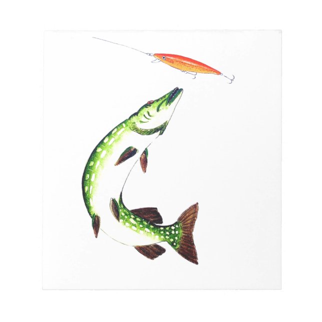 Pike fishing and fly fishing notizblock (Vorderseite)