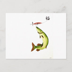 Pike Fishing Postkarte