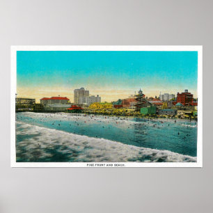 Pike Front and Long Beach, Kalifornien Poster