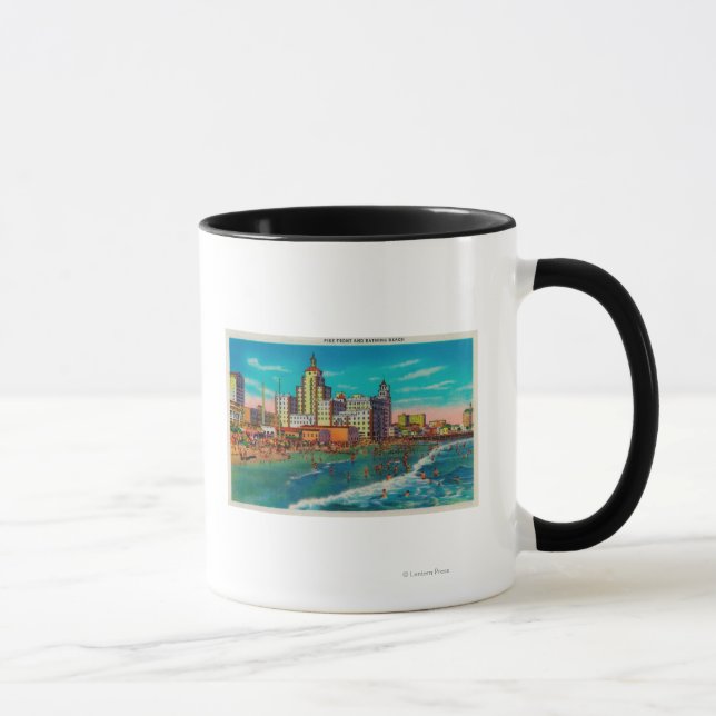 Pike Front und Badestrand, Long Beach Tasse (Rechts)