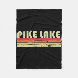 Pike Lake Wisconsin Lustiges Angeln Camping Sommer Fleecedecke