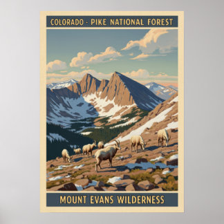 Pike National Forest - Mount Evans Wilderness V01 Poster