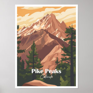 Pike Peaks Colorado Kunstwerk Reiseort Poster