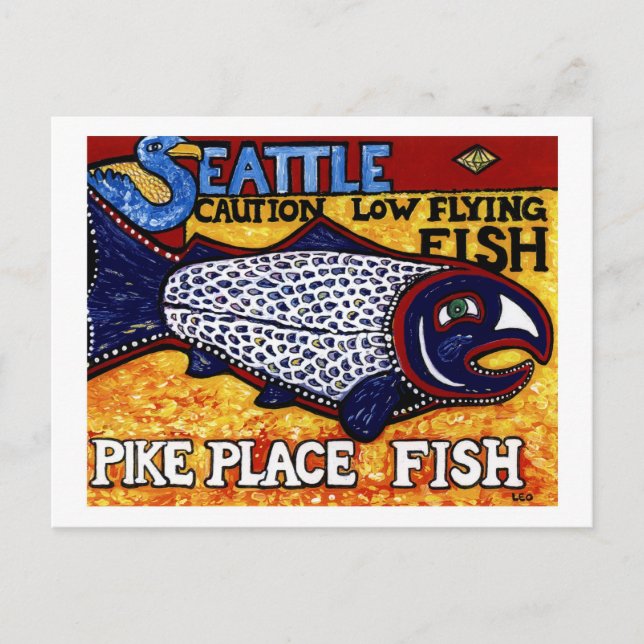 Pike Place Fish Postkarte (Vorderseite)