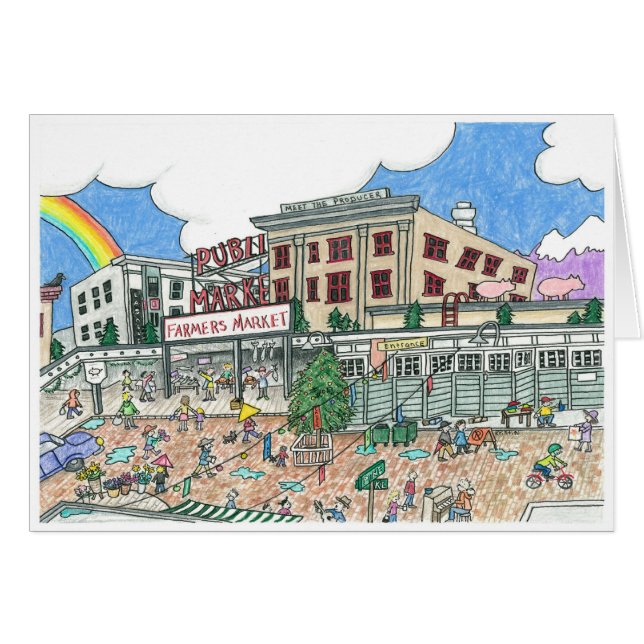 Pike's Market Place, Seattle, Washington (Vorderseite (Horizontal))