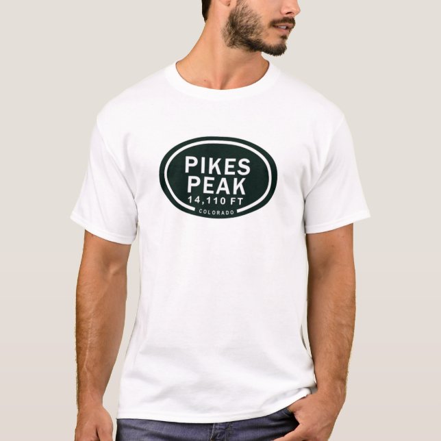 Pikes Peak 14.110 FT CO Berg T - Shirt (Vorderseite)