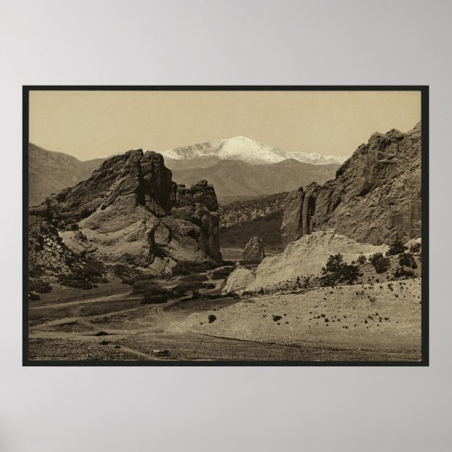 Pike's Peak aus dem Garten der Götter Poster (Vorne)