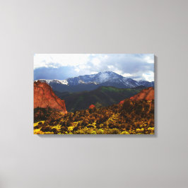 Pikes Peak aus Garten der Götter Leinwanddruck