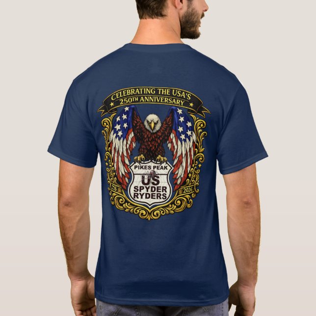 Pikes Peak Chapter - Eagle USA250 2s T-Shirt (Rückseite)