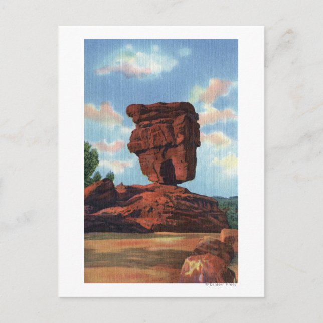 Pikes Peak, Colorado - Balanced Rock Postkarte (Vorderseite)
