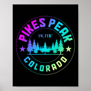 Pikes Peak Colorado Bergwandern Vintage Poster