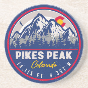 Pikes Peak Colorado Camping Wandern Getränkeuntersetzer
