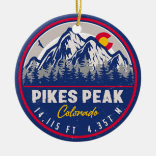 Pikes Peak Colorado Camping Wandern Keramik Ornament