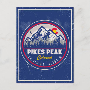 Pikes Peak Colorado Camping Wandern Postkarte