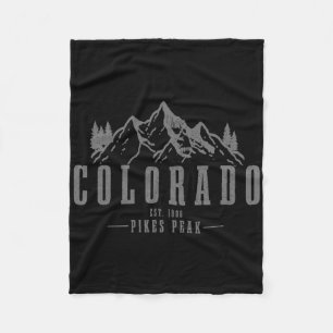 Pikes Peak Colorado Errichtet 1806 Vintage Berge U Fleecedecke