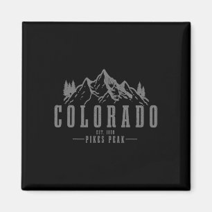 Pikes Peak Colorado Errichtet 1806 Vintage Berge U Magnet