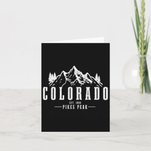 Pikes Peak Colorado Est. 1806 Vintage Berge Karte