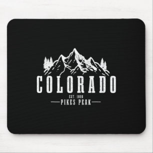 Pikes Peak Colorado Est. 1806 Vintage Berge USA Mousepad