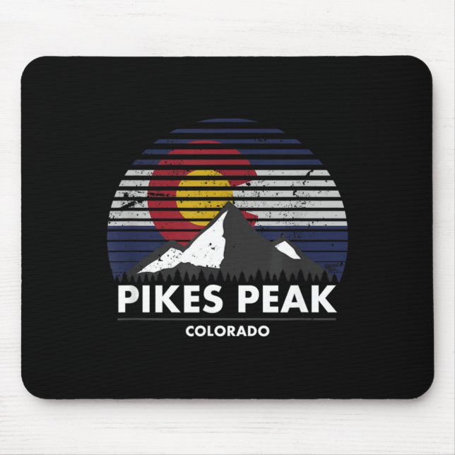 Pikes Peak Colorado-Flagge - Bergabenteuer Mousepad (Vorne)