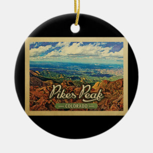 Pikes Peak Colorado Keramik Ornament