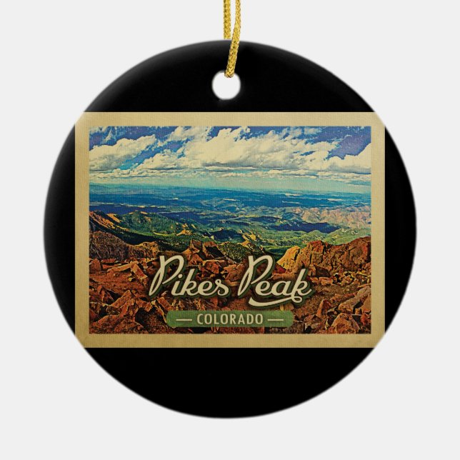 Pikes Peak Colorado Keramik Ornament (Vorne)