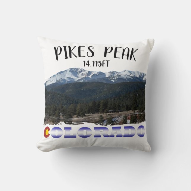 Pikes Peak Colorado Kissen (Vorderseite)
