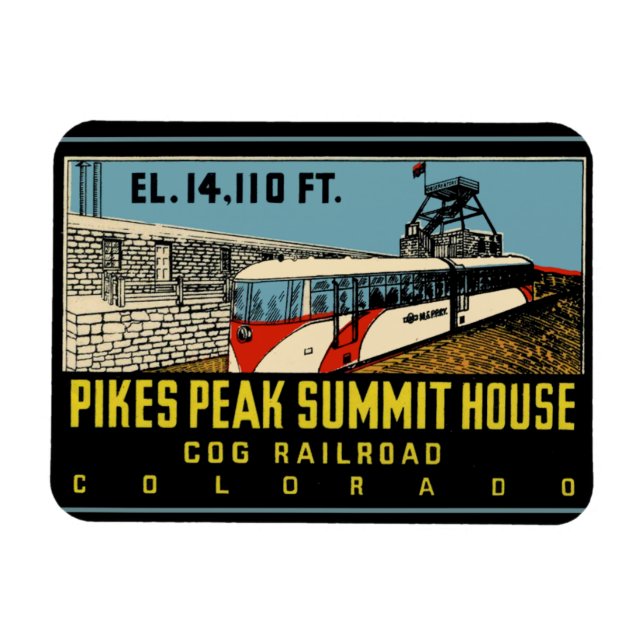 Pikes Peak Colorado Magnet (Horizontal)