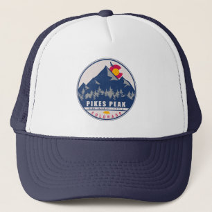 Pikes Peak Colorado Retro Sunset Souvenirs Truckerkappe