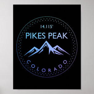 Pikes Peak Colorado Rocky Mountains Kletter-Souven Poster