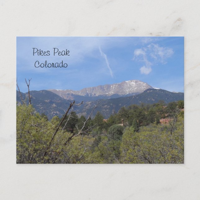 Pikes Peak - Colorado Springs Postkarte (Vorderseite)