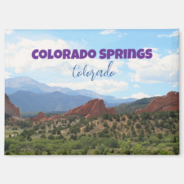 Pikes Peak Colorado Springs Reise Magnet (Vorderseite)