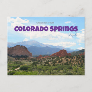 Pikes Peak Colorado Springs Reise-Postkarte Postkarte