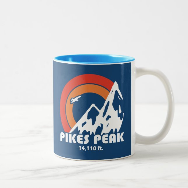 Pikes Peak Colorado Sun Eagle Zweifarbige Tasse (Rechts)