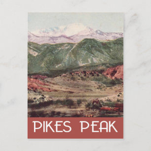 Pikes Peak, Colorado, Vintage Postkarte