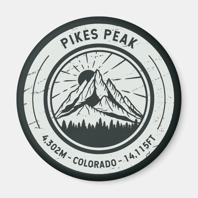 Pikes Peak Colorado Wandern Magnet (Vorne)