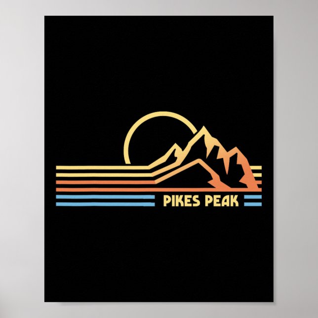 Pikes Peak Colorado Wandern Wanderer Klettern  Poster (Vorne)
